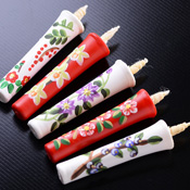 Kyoto Hand-Painted Picture Candles 7.5g x 5 (Ancient Capital Colors)