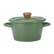 Alaw Nordica Enameled Casserole for Induction Cooker, British Green 