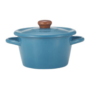 Alaw Nordica Enameled Casserole for Induction Cooker, Turquoise