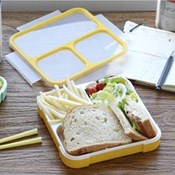 Thin Lunch Box Food Man 800ml Yellow 