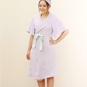 Moisture-Absorbing Bath Robe, Purple 
