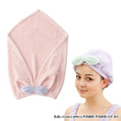 Moisture-Absorbing Hair Turban, Pink 
