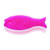 魚型海綿(廚房用) K170 深粉色
