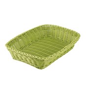 可水洗竹编造型篮矩形Ｌ　橄榄绿