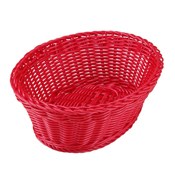 Washable Basket, Oval, Ｍ Red 