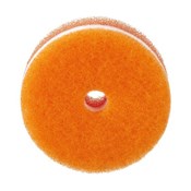 ＰＯＣＯ廚房用圓形海綿　橘色　Ｋ０９５