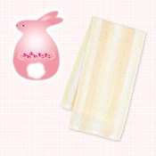 Rabbit Tail Body Towel B009Y (Yellow) 