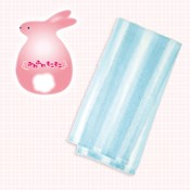 Rabbit Tail Body Towel B009B (Blue) 