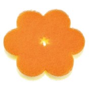 花造型海綿　橘色　Ｋ３６４
