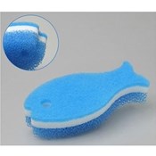 魚造型浴室用海綿　Ｗ０３０Ｂ (藍色)