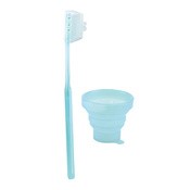 Collapsible Cup S & Toothbrush Set Light Blue /Wash Room Goods