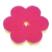 花造型海綿　深粉色 /廚房用品