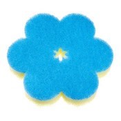 花造型海綿　藍色 /廚房用品