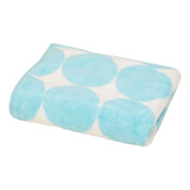 Microfiber [Carari Kuo] Face Towel, Circle, Blue 