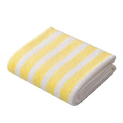 Microfiber [Carari Kuo] Hair-Drying Towel Striped Yellow 