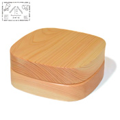 Kishu Cypress Lunch Box, Type-VM NA, Nanocoated