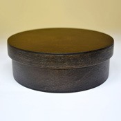 [Bento Box] Rice Chest-Style Bento Box, Large Round, Brown (w/Divider)