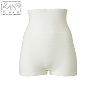 Kisyu-Hadaki, Women's Stomach-Wrap Shorts, Cotton Blend, Milky White