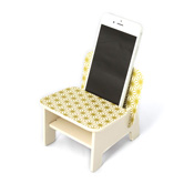 [Smartphone Holder] Speaker Chair, Chair Type / Hemp Leaf (White) 