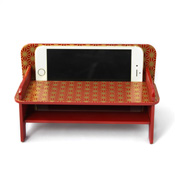 [Smartphone Holder] Speaker Chair, Bench Type / Hemp Leaf (Red) 