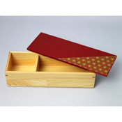 Njeco Han Hemp Leaf Single-Tier Bento Box (Red) 