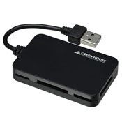 USB 2.0 Card Reader/Writer w/3 Port USB Hub (45 Media) 
