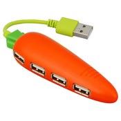 胡蘿蔔造形　4孔　USB2.0HUB　bus power