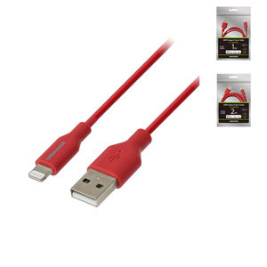 Lightning-USB  charging cable red