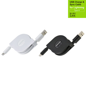 Lightning-TypeA roll up charging cable 1m