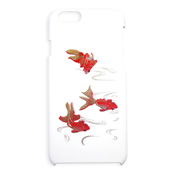 iPhone6/6S 手機殼 高盛蒔繪 金魚(白)