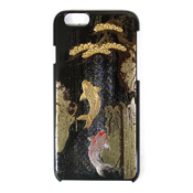 iPhone6/6Sカバー 高盛り蒔絵 鯉の滝登り