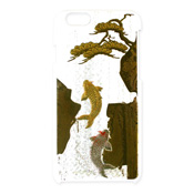 iPhone 6/6S Cover, Takamori Makie, Carp Climbing a Waterfall (White)