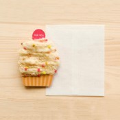 Kurukuru Cupcake Mini Card, Cheesecake