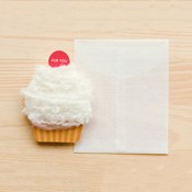 Kurukuru Cupcake Mini Card, Strawberry Shortcake