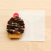 Kurukuru Cupcake Mini Card, Choco