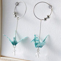 Crane Earrings #05 Triangle, Blue