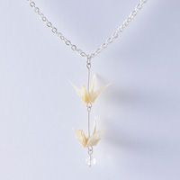 Crane Necklace #04 Triangle, White