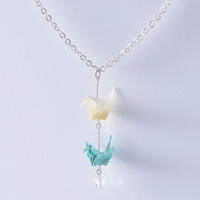 Crane Necklace #05 Triangle, Blue