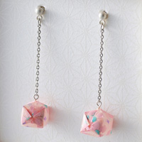 Balloon Pierced Earrings #08 Cherry Blossom, Pink