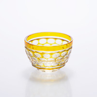 Sakazuki Cup Hexagonal Design, Amber