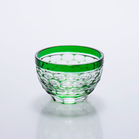 Sakazuki Cup Hexagonal Design, Green