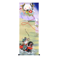Karu! JIKU Series Hanging Scroll Tapestry, Kakihyogu, Nasu no Yoichi
