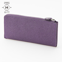 Shade Long Wallet (L-Shape Zipper) Purple 