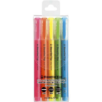 3-Way Fluorescent Marker, Beetle Tip, 5 Color Set