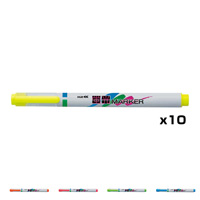 [KOKUYO] Fluorescent Marker [K2] Single Tip, 10 Pack