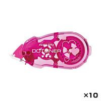 [KOKUYO] 滚轮式双面胶 DOTLINER 强力黏性 心型图案 替换内带 10个