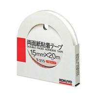 [KOKUYO] Double-Sided Paper Adhesive Tape, 15mm x 20m, w/Cutter