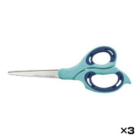 [KOKUYO] Scissors, Airofit, Wave, Long Blades, Blue, 3