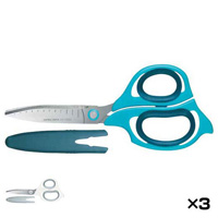 [KOKUYO] Scissors, Airofit Saxa, Wave, Glueless, 3