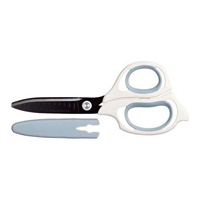[KOKUYO] Scissors, Airofit Saxa, Wave, Super-Glueless Blades, White